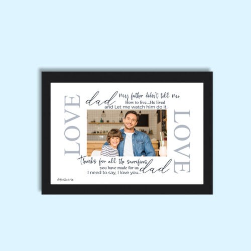 Personalized photo frame for dad