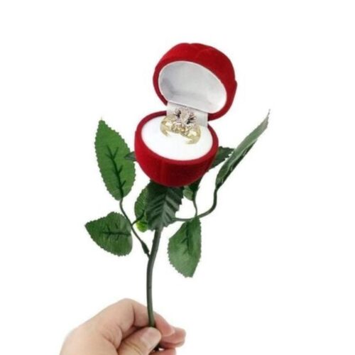 Rose Flower Ring Case (Without Ring)