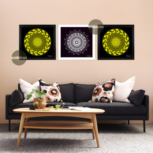 OM Powerful Mandala Art Frame Combo